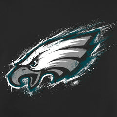 Philadelphia Eagles Splatter Logo Pullover Hoodie Black | NFL