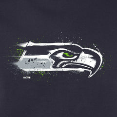 Seattle Seahawks Splatter Logo Pullover Hoodie College Navy | NFL