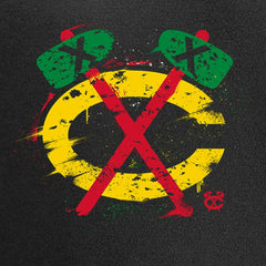 Chicago Blackhawks Splatter Logo T-Shirt - Black - NHL