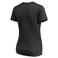 Dallas Stars Women's Splatter Logo V-Neck T-Shirt - Black - NHL