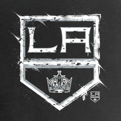 Los Angeles Kings Women's Splatter Logo V-Neck T-Shirt - Black - NHL