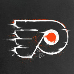 Philadelphia Flyers Women's Splatter Logo V-Neck T-Shirt - Black - NHL