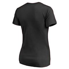 Vegas Golden Knights Women's Splatter Logo V-Neck T-Shirt - Black - NHL