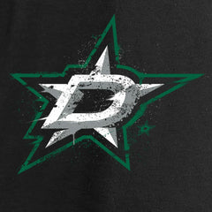 Dallas Stars Women's Splatter Logo V-Neck Long Sleeve T-Shirt - Black - NHL