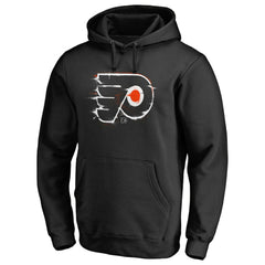Philadelphia Flyers Splatter Logo Pullover Hoodie - Black - NHL