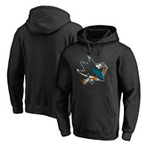 San Jose Sharks Splatter Logo Pullover Hoodie - Black - NHL