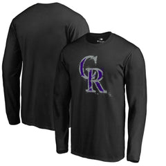 Colorado Rockies Splatter Logo Long Sleeve T-Shirt - MLB