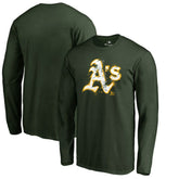 Athletics Splatter Logo Long Sleeve T-Shirt - MLB