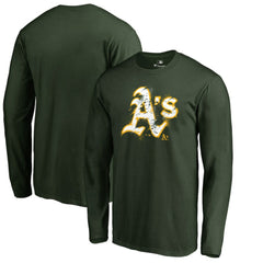 Athletics Splatter Logo Long Sleeve T-Shirt - MLB