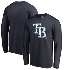 Tampa Bay Rays Splatter Logo Long Sleeve T-Shirt - MLB