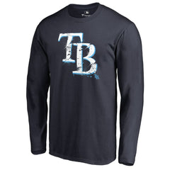 Tampa Bay Rays Splatter Logo Long Sleeve T-Shirt - MLB