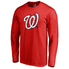 Washington Nationals Splatter Logo Long Sleeve T-Shirt - MLB