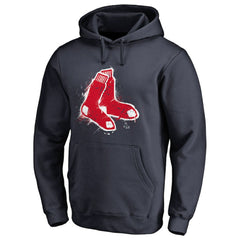 Boston Red Sox Splatter Logo Pullover Hoodie - MLB