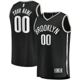 Brooklyn Nets Fast Break Custom Replica Jersey Black Icon Edition - NBA
