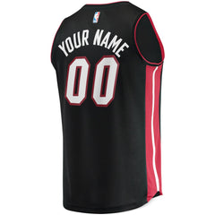 Miami Heat Fast Break Custom Replica Jersey Black Icon Edition - NBA