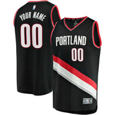 Portland Trail Blazers Fast Break Custom Replica Jersey Black Icon Edition - NBA