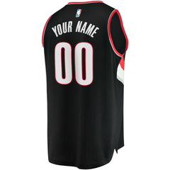 Portland Trail Blazers Fast Break Custom Replica Jersey Black Icon Edition - NBA
