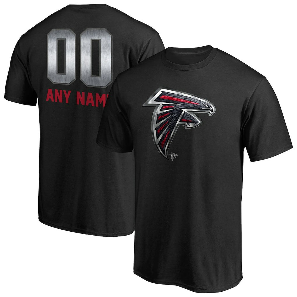 Atlanta Falcons Personalized Midnight Mascot T-Shirt Black | NFL