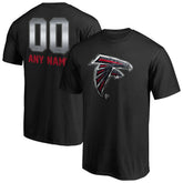 Atlanta Falcons Personalized Midnight Mascot T-Shirt Black | NFL