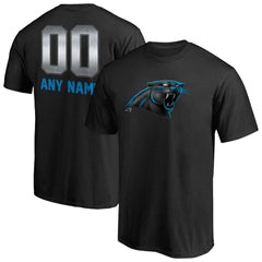 Carolina Panthers Personalized Midnight Mascot T-Shirt Black | NFL