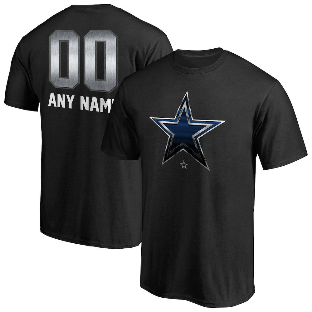 Dallas Cowboys Personalized Midnight Mascot T-Shirt Black | NFL