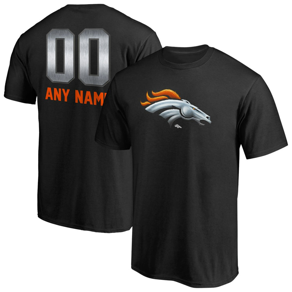 Denver Broncos Personalized Midnight Mascot T-Shirt Black | NFL