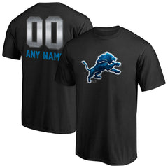 Detroit Lions Personalized Midnight Mascot T-Shirt Black | NFL