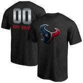 Houston Texans Personalized Midnight Mascot T-Shirt Black | NFL