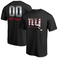New York Giants Personalized Midnight Mascot T-Shirt Black | NFL
