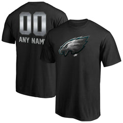 Philadelphia Eagles Personalized Midnight Mascot T-Shirt Black | NFL