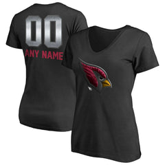 Arizona Cardinals Women's Personalized Midnight Mascot T-Shirt Black | NFL