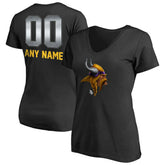 Minnesota Vikings Women's Personalized Midnight Mascot T-Shirt Black | NFL