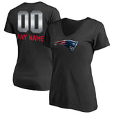 New England Patriots Women's Personalized Midnight Mascot T-Shirt Black | NFL