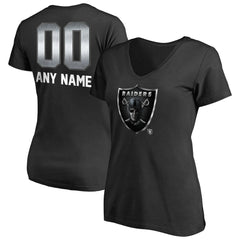 Las Vegas Raiders Women's Personalized Midnight Mascot T-Shirt Black | NFL