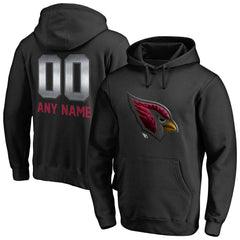 Arizona Cardinals Personalized Midnight Mascot Pullover Hoodie Black | NFL