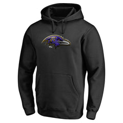 Baltimore Ravens Personalized Midnight Mascot Pullover Hoodie Black | NFL