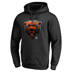 Chicago Bears Personalized Midnight Mascot Pullover Hoodie Black | NFL