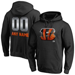 Cincinnati Bengals Personalized Midnight Mascot Pullover Hoodie Black | NFL