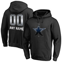 Dallas Cowboys Personalized Midnight Mascot Pullover Hoodie Black | NFL