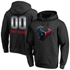 Houston Texans Personalized Midnight Mascot Pullover Hoodie Black | NFL