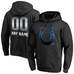 Indianapolis Colts Personalized Midnight Mascot Pullover Hoodie Black | NFL