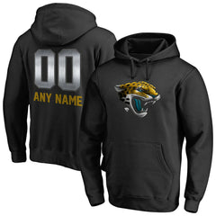 Jacksonville Jaguars Personalized Midnight Mascot Pullover Hoodie Black | NFL