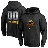 Minnesota Vikings Personalized Midnight Mascot Pullover Hoodie Black | NFL