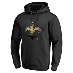 New Orleans Saints Personalized Midnight Mascot Pullover Hoodie Black | NFL