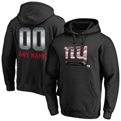 New York Giants Personalized Midnight Mascot Pullover Hoodie Black | NFL