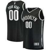 Brooklyn Nets Youth Fast Break Custom Replica Jersey Black Icon Edition - NBA