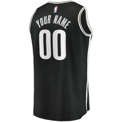 Brooklyn Nets Youth Fast Break Custom Replica Jersey Black Icon Edition - NBA