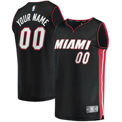 Miami Heat Youth Fast Break Custom Replica Jersey Black Icon Edition - NBA