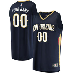 New Orleans Pelicans Youth Fast Break Custom Jersey Navy Icon Edition - NBA