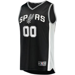 San Antonio Spurs Youth Fast Break Custom Replica Jersey Black Icon Edition - NBA